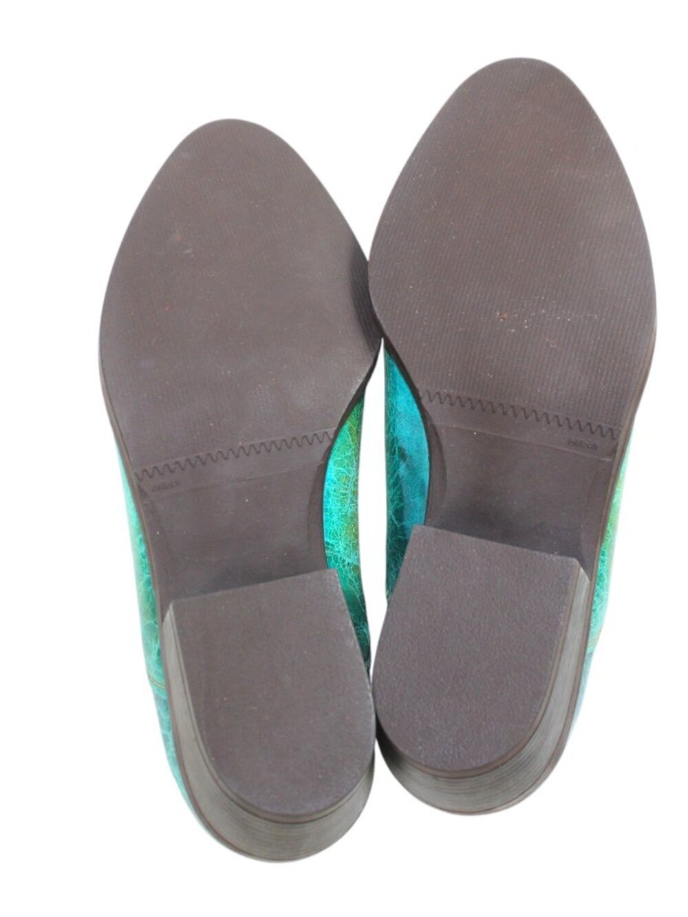 Ferrini Turquoise Distressed Slip On R-Toe Shootie, Size 6 - Picture 9 of 11